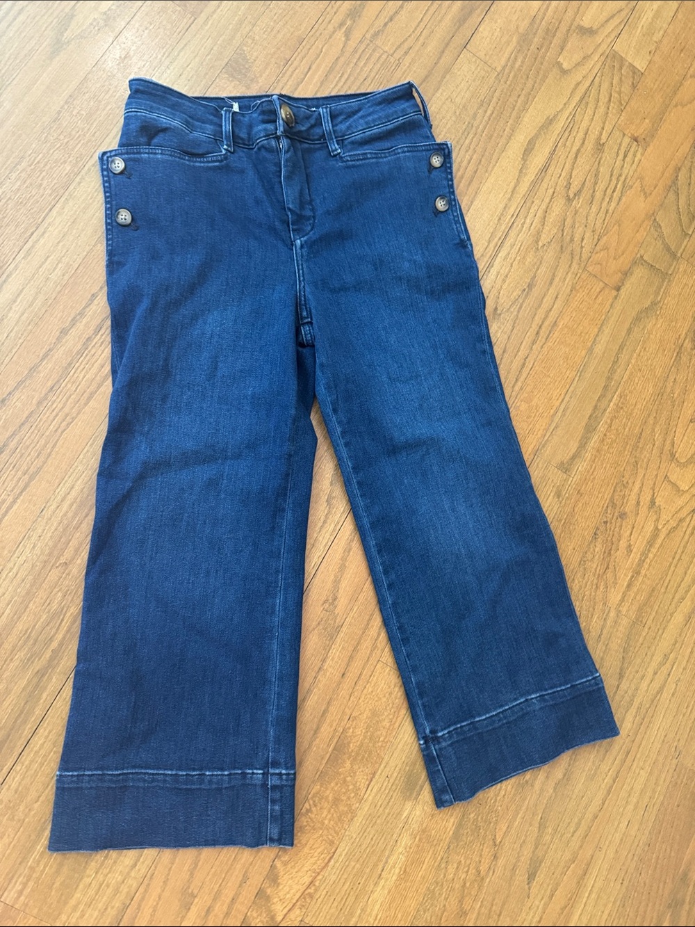 Anthropologie Pilcro Wharfside High-Rise Crop Wide-Leg Jeans